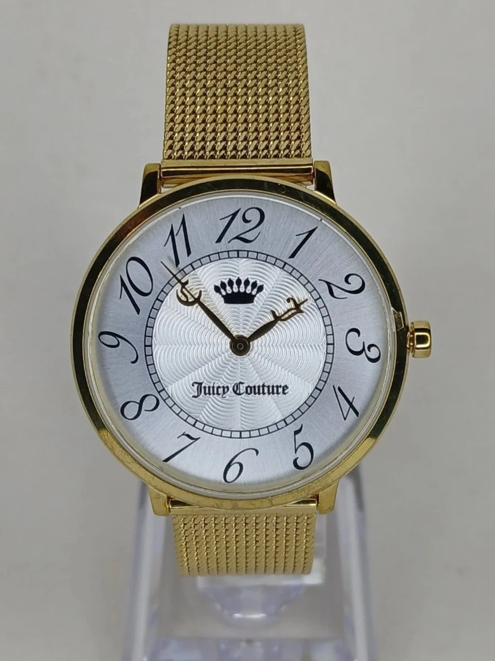 Juicy Couture Gold Tone Mesh Band Womens Quartz Watch JC.113.3.34.0895